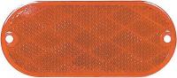 5LMP7 Reflector, Adhesive/Mount, Red, Oval, PK 10