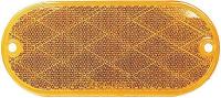5LMP8 Reflector, Adhesive/Mount, YLW, Oval, PK 10