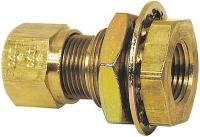 5LMR5 Bulkhead Fitting, Female, 3/8 x 3/8, PK5