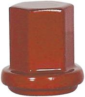 5LMU6 Battery Stud Nut, 3/8-16, Red, PK 10