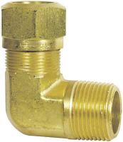 5LNZ6 Connector, Male Elbow, 3/8x3/8, PK10