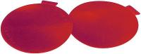 5LPK1 Stick On Reflector, Red, Pk 10
