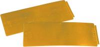 5LPK2 Stick On Reflector, Amber, Pk 10