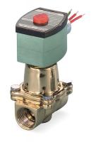 4EME8 Steam Solenoid Valve, 3/8 In., NC, Brass
