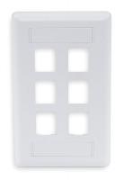 5LV26 Wall Plate, 6 Port