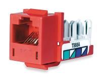 5LV64 Jack, Red, Cat5e, Rj45