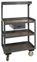5LVH1 Steel Cart, 1200 Lbs, 4 Shelves, 1 Drawer