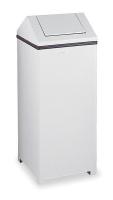5LY30 Waste Receptacle, Swing Doors, White, 24 G