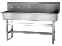 5LYA3 Three Person Wash Station, SS, Floor Mount