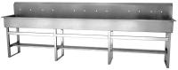 5LYA5 Six Person Wash Station, SS, Floor Mount