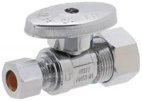 5LYF5 1/4-Turn Stop, Straight, 5/8 Inx3/8 In
