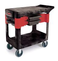 5M738 Trade Cart/Service Bench, 38 In. L, Black