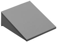 5MDR3 Sloping Top, W 12 In, D 15 In, H 6 In, Gray