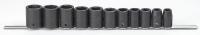 5MLW3 Impact Socket Set, SAE, Std, 1/2Dr, 11pc