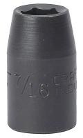 5MLX0 Impact Socket, Std, 1/2 Dr, 7/16 In