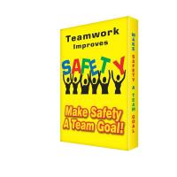 5MTG0 Sign, 24x18 In, Teamwork Improves Safety