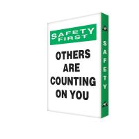 5MTG5 Caution Sign, 24 x 18In, BK and GRN/WHT, AL