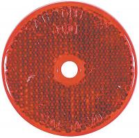 5MTK2 Reflector, Center Mount, Red, Round, PK 10