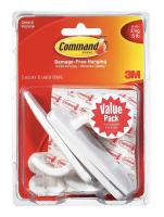 5MVL2 Large Hook, White, Length 3 3/4 In., Pk 3