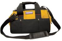 5MZJ4 Wide Mouth Tool Bag, 23 Pkt, Yellow/Blk