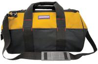 5MZJ7 Wide Mouth Tool Bag, 22 Pkt, Yellow/Blk