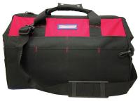 5MZJ9 Wide Mouth Tool Bag, 36 Pkt, Red/Blk