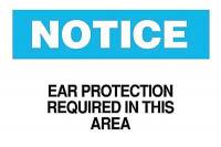 5N479 Notice Sign, 7 x 10In, BL and BK/WHT, ENG