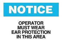 5N484 Notice Sign, 10 x 14In, BL and BK/WHT, ENG