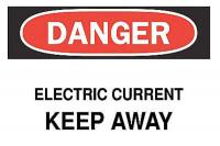 5N514 Danger Sign, 10 x 14In, R and BK/WHT, ENG