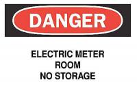 5N516 Danger Sign, 10 x 14In, R and BK/WHT, ENG