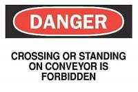 5N596 Danger Sign, 7 x 10In, R and BK/WHT, ENG