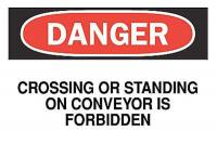 5N597 Danger Sign, 10 x 14In, R and BK/WHT, ENG