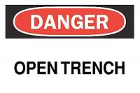 5N607 Danger Sign, 10 x 14In, R and BK/WHT, ENG