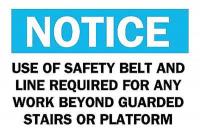 5N609 Notice Sign, 10 x 14In, BL and BK/WHT, ENG