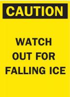 5ND40 Caution Sign, 18 x 12In, BK/YEL, ENG, Text