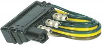 5NEL2 Flat Pin Connector, 4 Way, 12 In Leads
