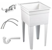 5NFL8 Laundry Tub To Go, Floor Mount, Faucet