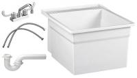 5NFL9 Laundry Tub to Go, Wall Mount, Faucet