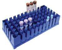 5NJC5 Smooth Test Tube Rack, 5x9-1/2 In, Blue