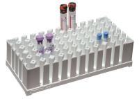 5NJC6 Smooth Test Tube Rack, 5x9-1/2 In, White