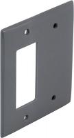 5NJT0 Wall Plate, 2Gang, Gray