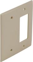 5NJT1 Wall Plate, 2Gang, Ivory