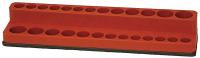 5NNE3 Tool Organizer, Sockets, 1/4 Dr, Red, Mag.