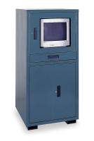 7YC94 Mobile Computer Enclosure, 60-3/4 In.H