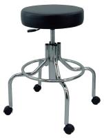 5NWG1 Round Pneumatic Stool, Black, 27 to 34&quot;