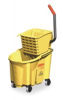 5NY78 Mop Bucket and Wringer, 26 qt., Yellow