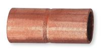 5P172 Coupling, Rolled Tube Stop, 1/4 In, Copper