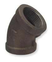 5P466 Elbow, 45 Deg, 1/8 In, NPT, Black Iron