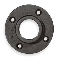 5P599 Floor Flange, 1/2 In, NPT, Black Iron