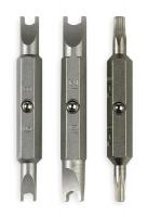 5PA39 Screwdriver Bit Set, Span/Tx, PK 3